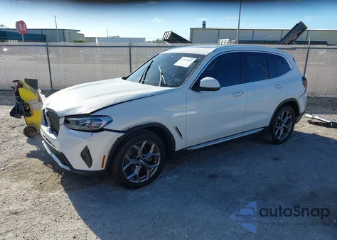 2022 BMW X3 Sdrive30I z USA, uszkodzony, nr VIN 5UX43DP02N9K86201